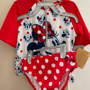 Disney kids 3 piece swimsuit Minnie